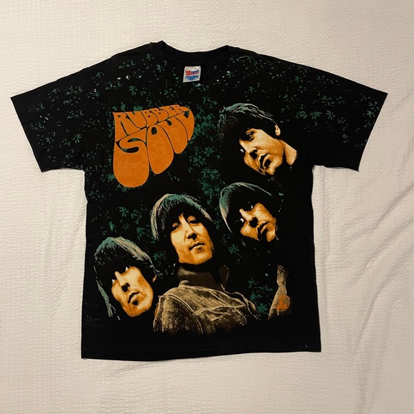 Hanes Other - The Beatles Shirt Rubber Soul AOP Single Stitched 90s Vintage Large